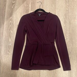 Elegant Purple Wrap Top